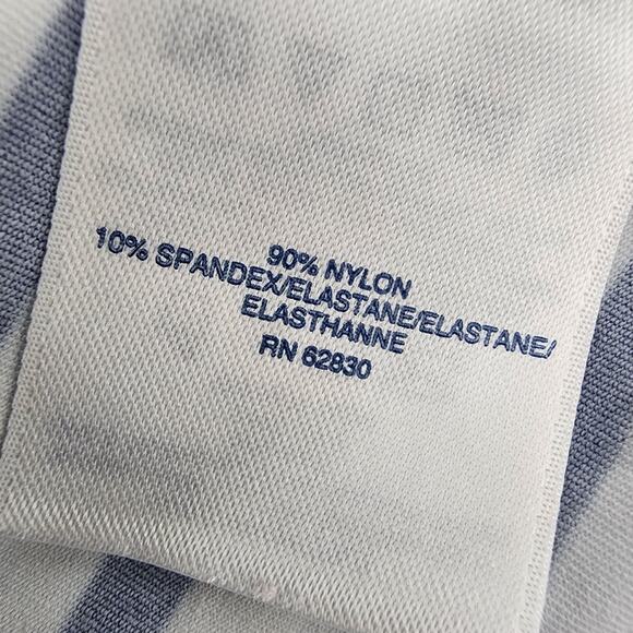 Lands End Womens Crew Neck Long Sleeve UPF 50 Rash Guard Swim Small Blue Stripe - Picture 8 of 10